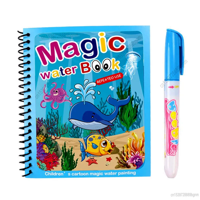 Kids Education Books - 만화 매직 워터 페인팅 색칠하기 책