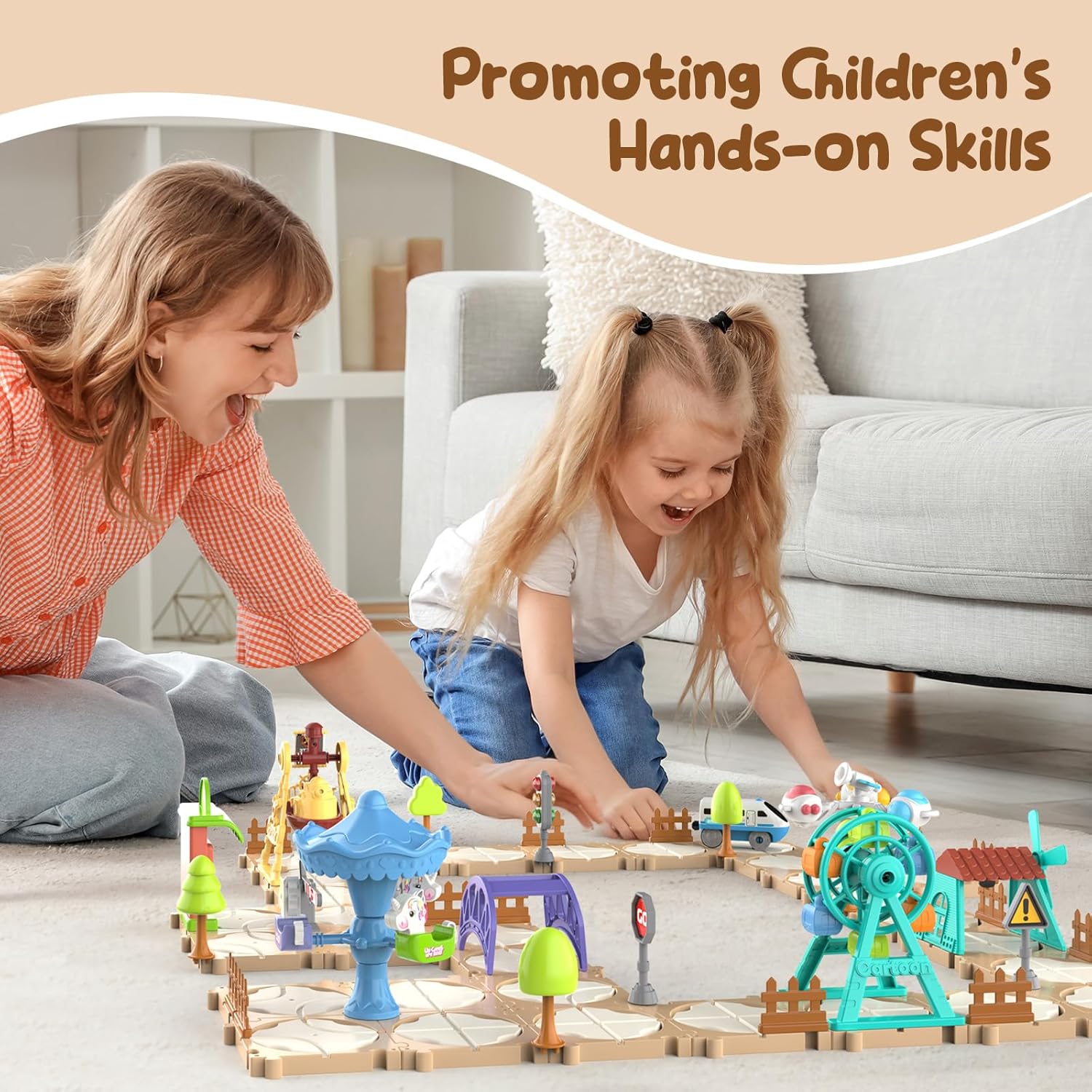 DIY 퍼즐 트랙 자동차 세트 조립 장면 레일 기차 학 - Kids Education Board 리뷰 및 가격