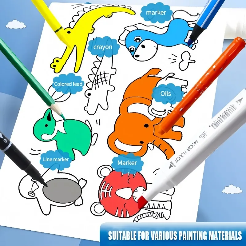 어린이 색칠 종이 롤 스티커 DIY 벽 바닥 그림 색상 - Kids Educational Workbooks 리뷰 및 가격