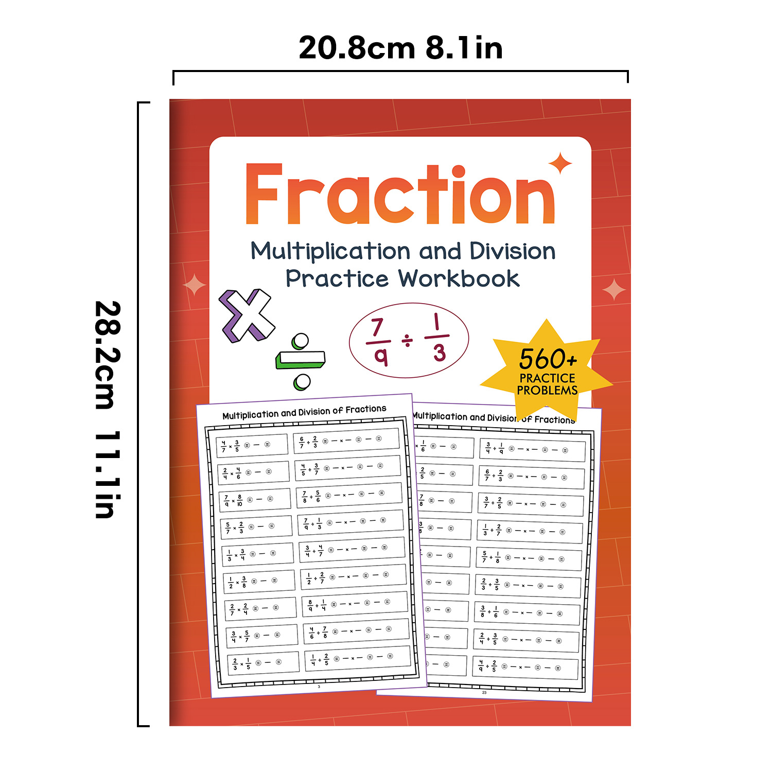 32 페이지 A4 분수 곱셈 나눗셈 연습장 어린이 수학 - Kids Educational Workbooks 리뷰 및 가격
