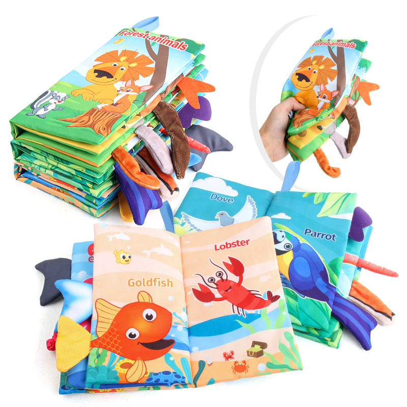 새로운 아기 헝겊 책 시각 및 청각 훈련 조기 교육 장 - Kids Education Books 리뷰 및 가격