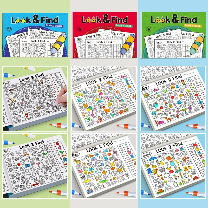 어린이 숨은 그림 찾기 색칠 공부 책, 찾기 활동 워크 - Kids Educational Workbooks 리뷰 및 가격