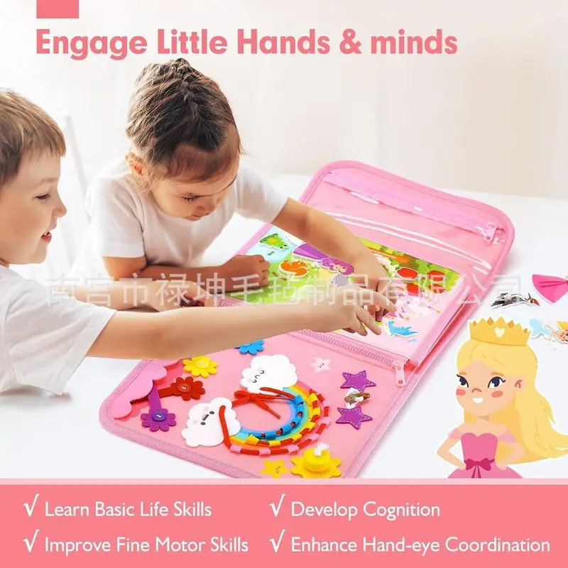 몬테소리 공주 펠트 비지보드 유아 생활 능력 학습 조기 - Kids Education Board 리뷰 및 가격