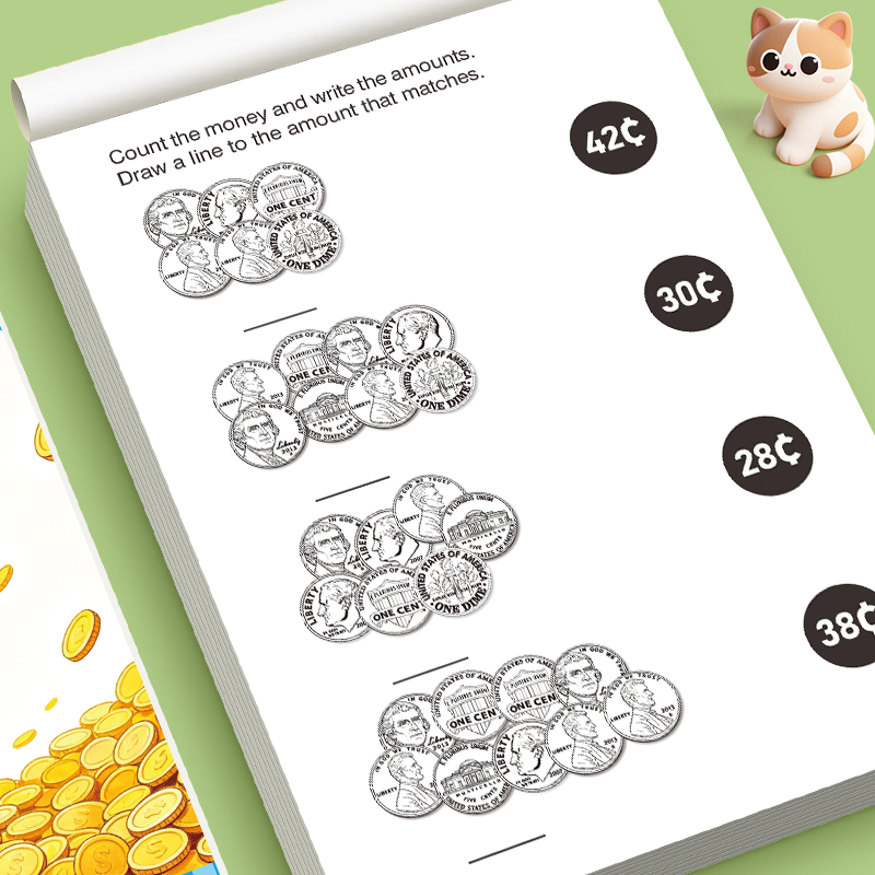 유아용 돈 세기 연습장 동전 인식 수학 연습장 조기 학 - Kids Educational Workbooks 리뷰 및 가격